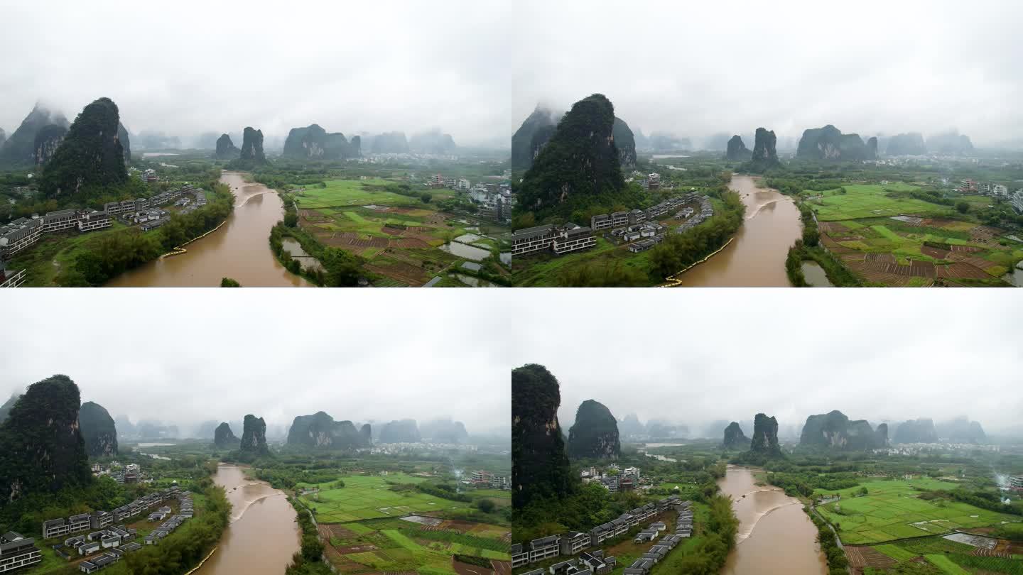 雨后的阳朔遇龙河