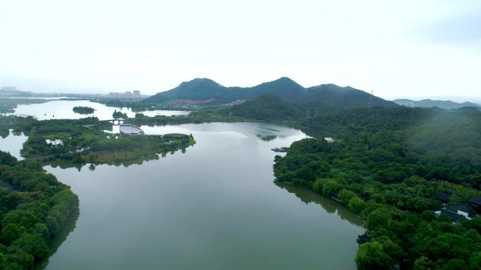 杭州西湖航拍风景