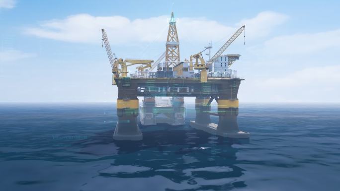 海洋钻井平台石油开采油气钻探海洋开采