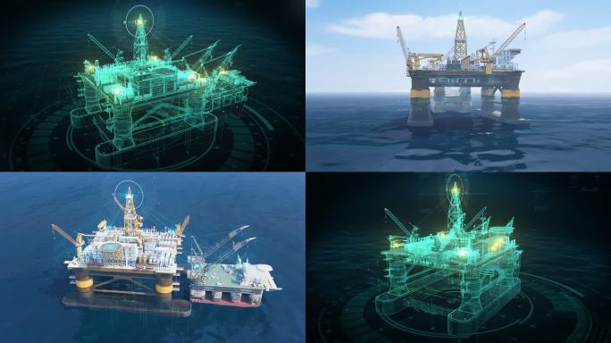 海洋钻井平台石油开采油气钻探海洋开采