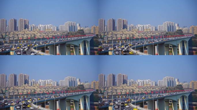 重庆嘉华大桥车辆拥堵