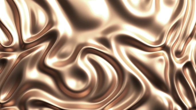 4k抽象酸性镭射液态金色流体金属背景