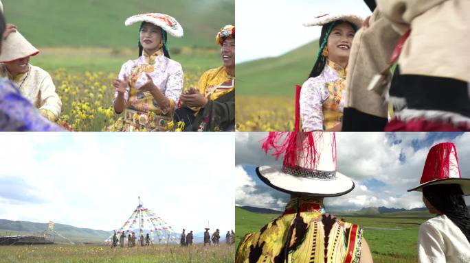 人物 藏族人民 藏族服饰 藏族男女
