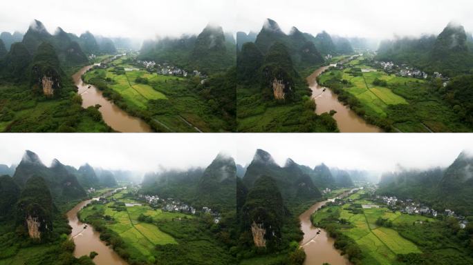 雨后的阳朔遇龙河