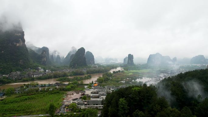 雨后的阳朔遇龙河