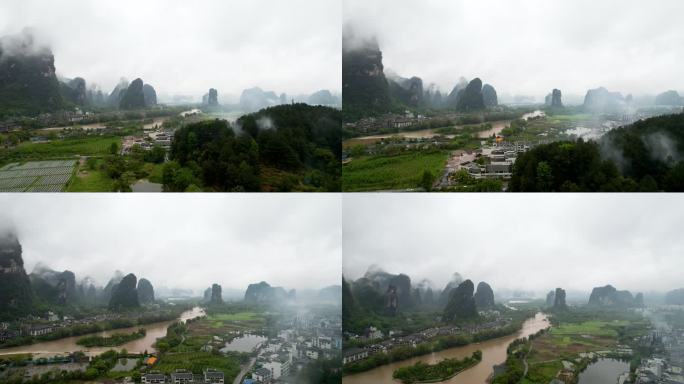 雨后的阳朔遇龙河