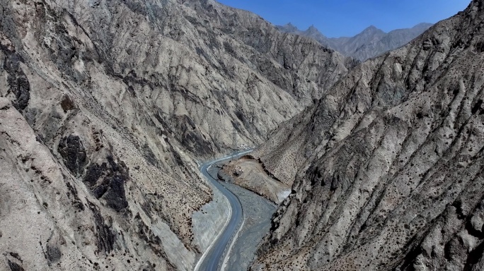 帕米尔高原千年古道塔莎古道山脉峡谷戈壁滩