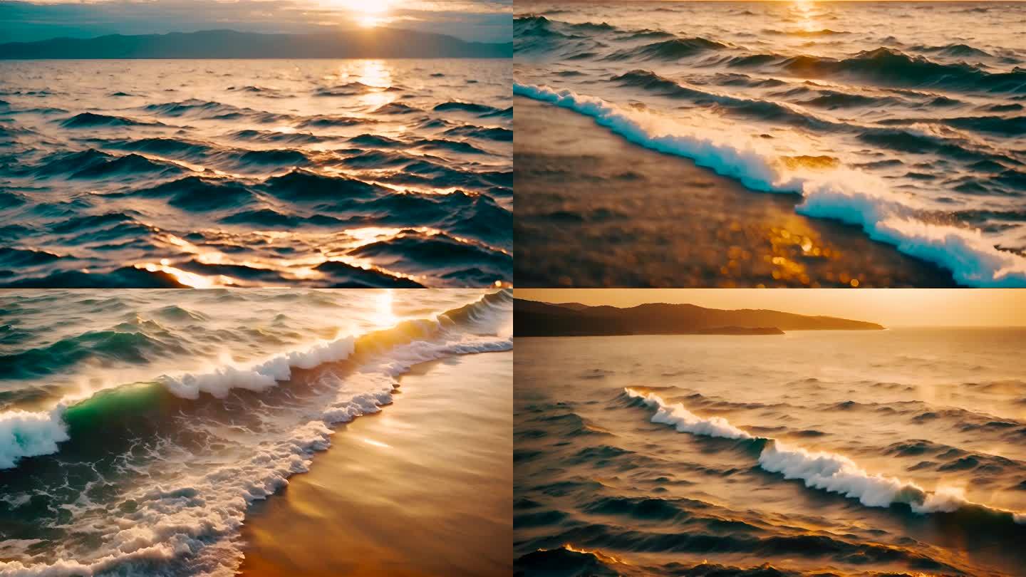阳光大海海海浪