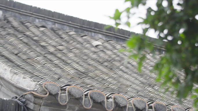 扬州东关街砖墙 屋檐空境C044