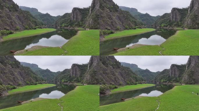 浙江温州永嘉大矼村航拍