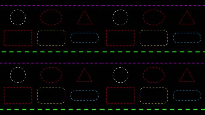 卡通动态虚线边框视频素材（含透明通道）