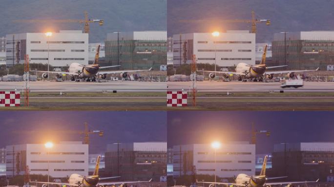 UPS美国联合包裹波音747货机延时摄影