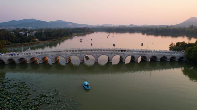 徐州城市日出日落云龙湖自然风光建筑风景