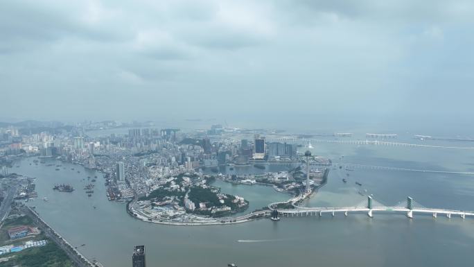 澳门航拍澳门全景澳门半岛大景俯拍澳门俯瞰