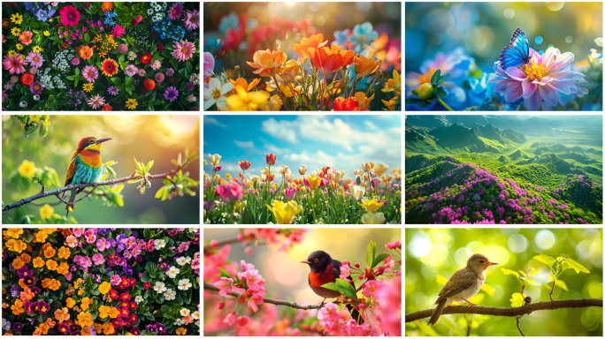 惊蛰花 鲜花 花海 鸟语花香