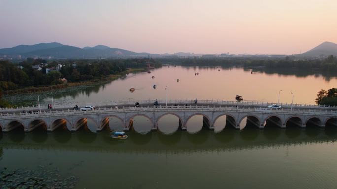 徐州城市日出日落云龙湖自然风光建筑风景