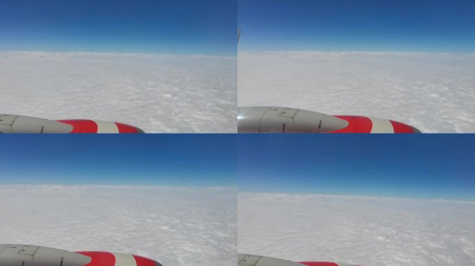 飞机上看到的云层