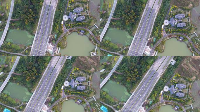 徐州城市风光大龙湖日落夕阳秋季风景航拍