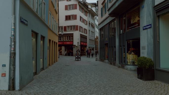 4K 旅拍欧洲瑞士苏黎世街头