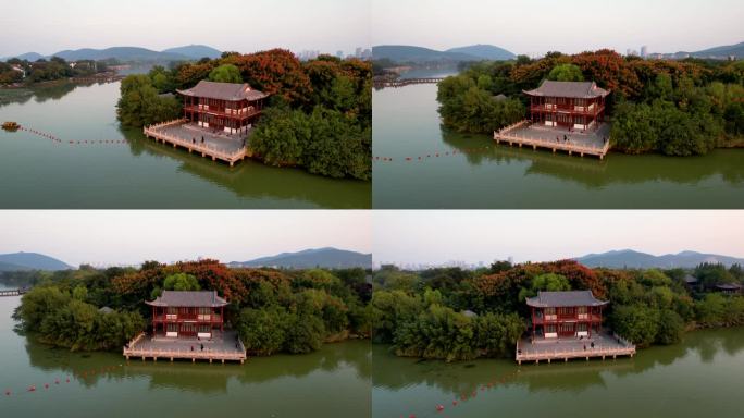 徐州城市日出日落云龙湖自然风光建筑风景