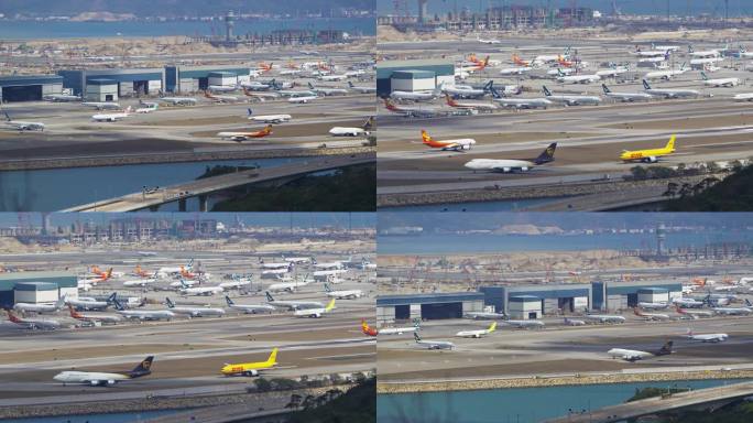 繁忙的香港赤鱲角国际机场