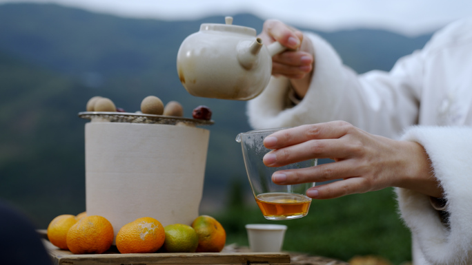 围炉煮茶 烤水果 休闲时光