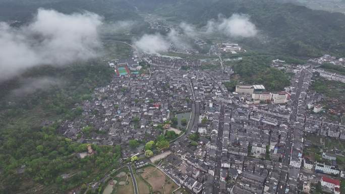 浙江温州永嘉岩头镇航拍