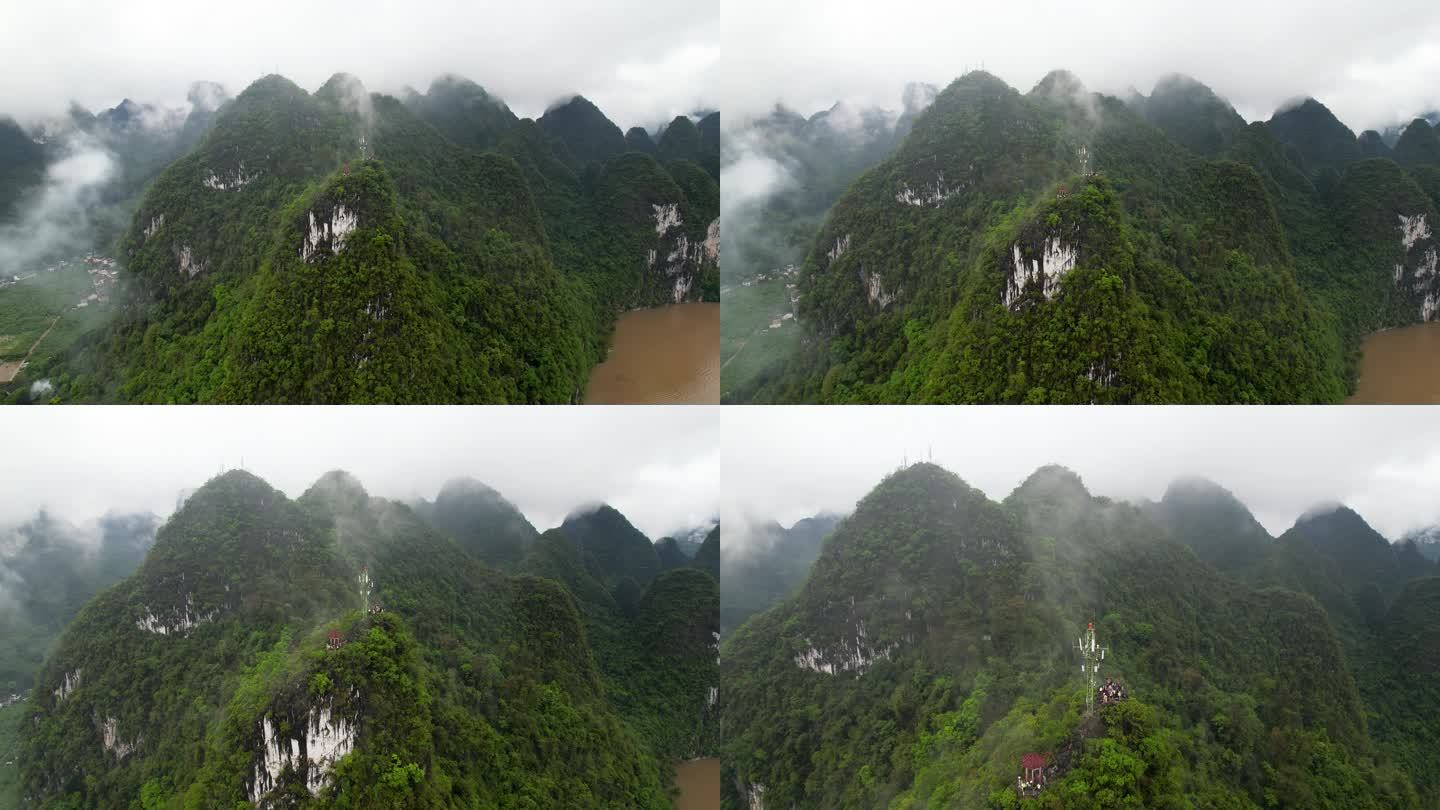 雨后的阳朔漓江老寨山