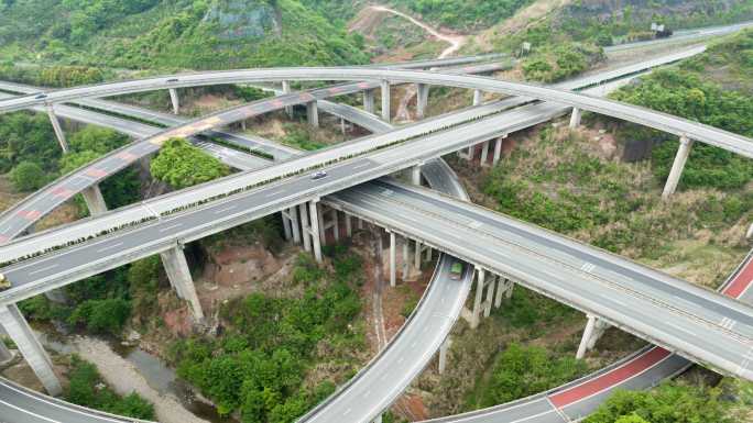 宜昌高架高速桥梁环绕延时