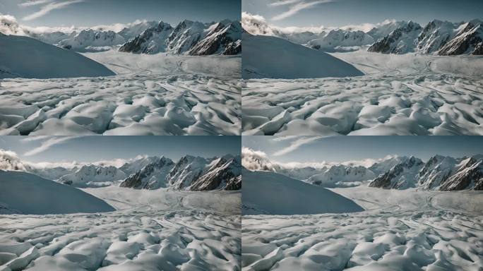 超现实主义的高山冰川阿拉斯加
