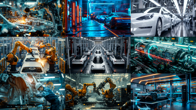 汽车制造生产智能自动化工厂工业车间