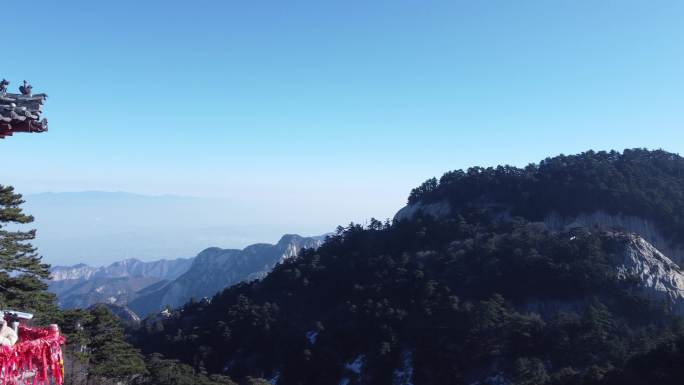 西岳华山人流航拍4K