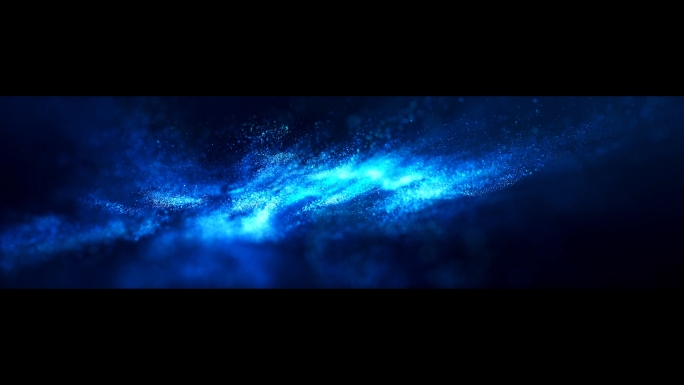 8K蓝色大屏粒子流体背景