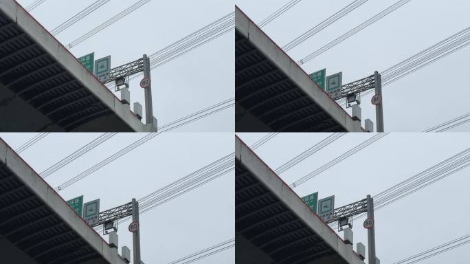 4K原创 仰拍高架桥上的区间终点测速