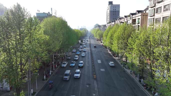 城市道路 车流 六盘水人民路