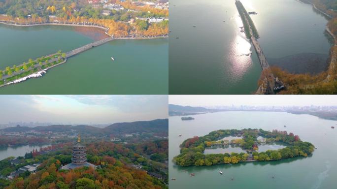 杭州西湖景区合集航拍