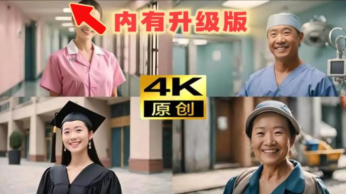 微笑劳动者笑容五一劳动节劳动者职工背影