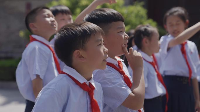 小学生在山陕甘会馆研学4K画面