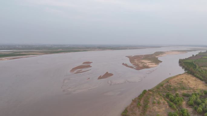 黄河河南段 黄河 母亲河 水域 航拍