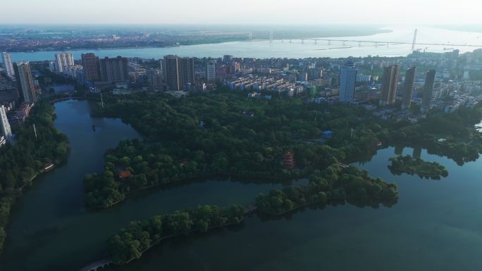 湖北荆州沙市航拍