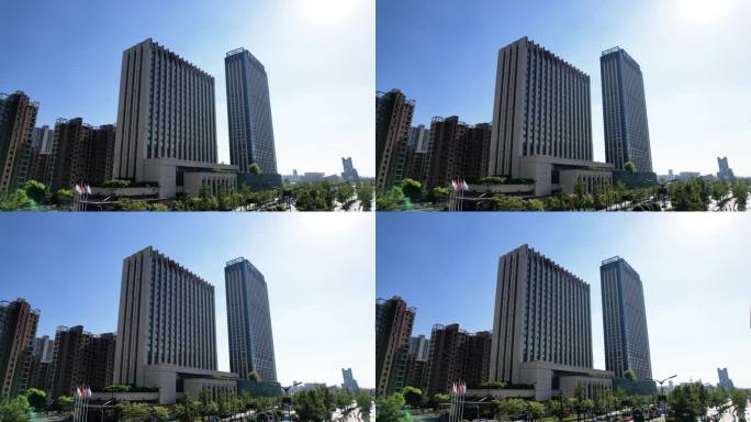 杭州下沙龙湖滟澜星街高楼大厦航拍