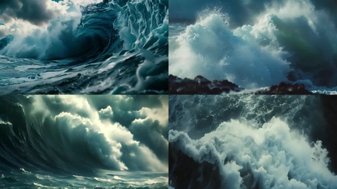 大海海浪海洋乘风破浪海底世界
