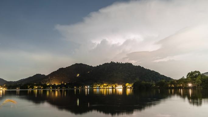 湘湖雷暴云延时