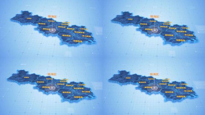 瓯海区蓝色三维科技区位地图