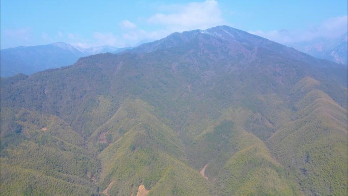 安徽省黄山风景区汤口镇大山航拍延时摄影风