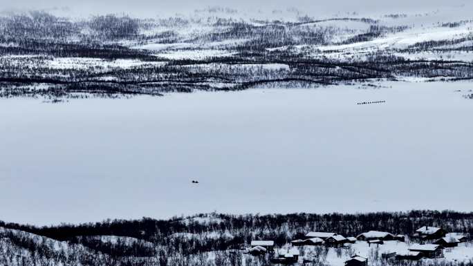 4K航拍最美风光北欧芬兰雪景自然风光