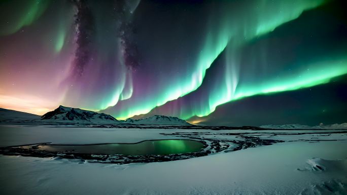 冰岛 极光
