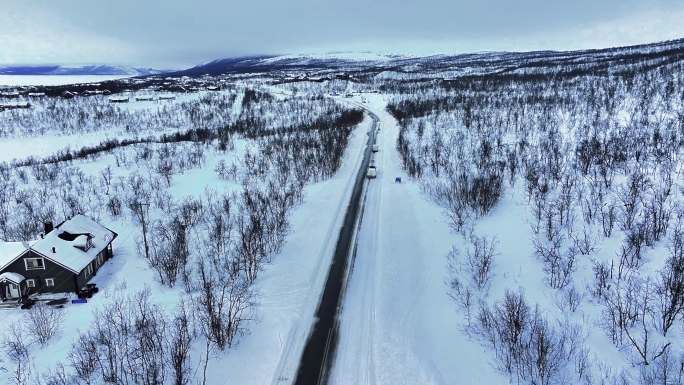 4K航拍北欧芬兰冰雪最美风光