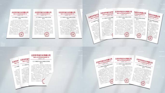 多款文件展示证书展示