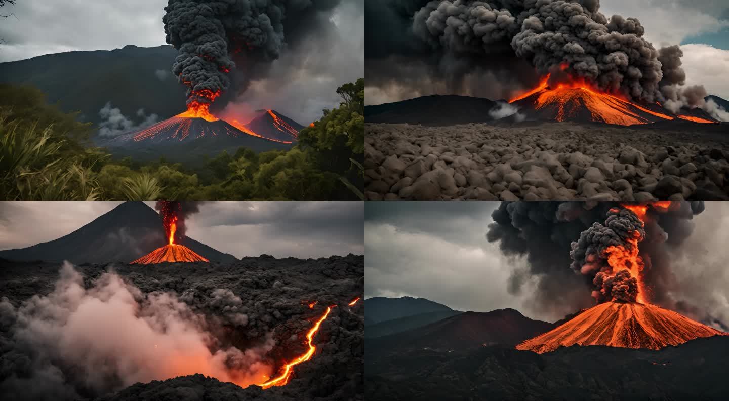 火山爆发4k60p